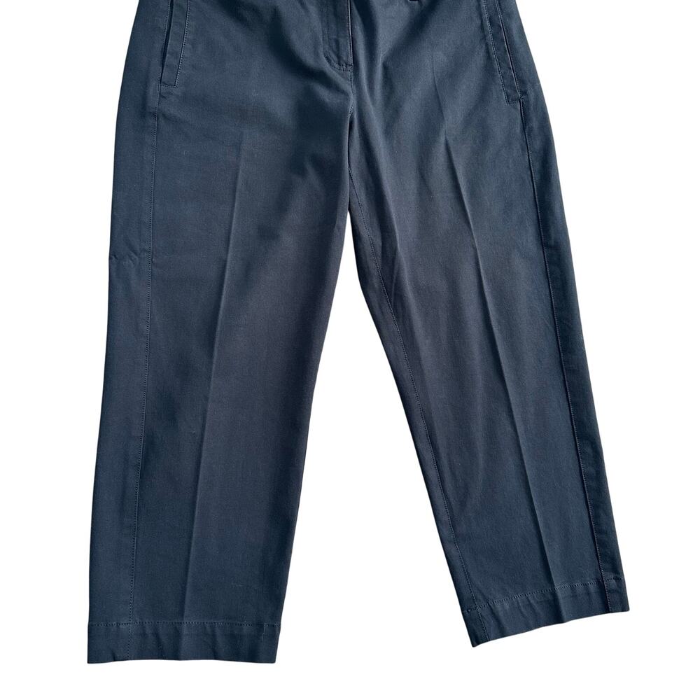 Eileen Fisher Black Cropped Sz Medium Straight Dress Pant Jean Capsule High Rise - Picture 3 of 7